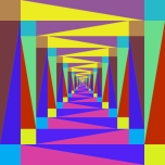 Abstract Polygonal Tunnel Favicon 