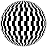 Checkerboard Optical Illusion Sphere Favicon 
