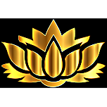 Gold Lotus Flower Silhouette Favicon 