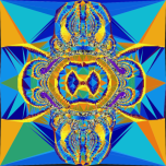 High Poly Psychedelic Fractal Favicon 