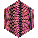 Prismatic Alternating Hearts Pattern Cube Favicon 