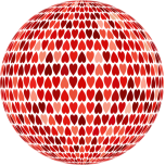 Prismatic Alternating Hearts Sphere  No Background Favicon 