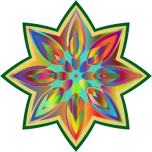 Prismatic Floral Star Favicon 