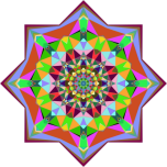Prismatic Geometric Flower Favicon 