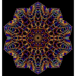 Prismatic Mandala Line Art Favicon 