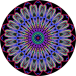 Prismatic Mandala Line Art Design Favicon 