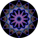 Prismatic Mandala Line Art Design Favicon 