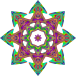 Psychedelic Geometric Star Favicon 