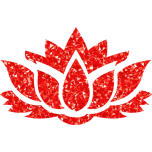 Ruby Lotus Flower Silhouette Favicon 