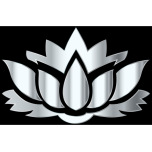 Silver Lotus Flower Silhouette Favicon 