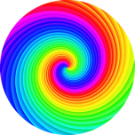 Spiral Rainbow Ornament Favicon 