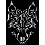 Steel Symmetric Tribal Wolf Favicon 