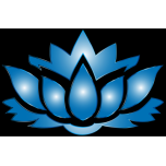 Ultramarine Lotus Flower Silhouette Favicon 