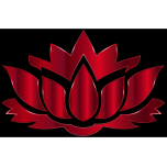 Vermillion Lotus Flower Silhouette Favicon 