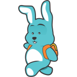 Blue Bunny Character Favicon 
