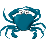 Blue Cartoon Crab Favicon 