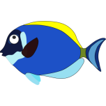 Blue Cartoon Fish Favicon 