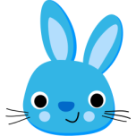 Blue Rabbit   Lapin Bleu Favicon 