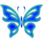 Blue Radiative Butterfly Favicon 