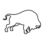 Bucking Bison Outline Favicon 