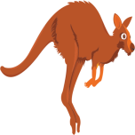 Cartoon Kangaroo Favicon 