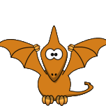 Cartoon Pterodactyl With Upraised Wings Favicon 