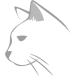 Cat Icon Grey Favicon 