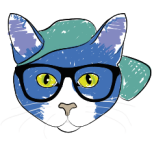 Cat Wearing Glasses Favicon 