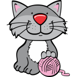 Cat With Yarn Favicon 