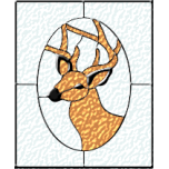 Deer Stained Glass Filtered Favicon 