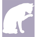Facebook Profile Silhouette Of Cat Licking Paw Favicon 