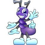 Friendly Purple Ant Favicon 