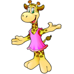 Giraffe Wearing A Dress Favicon 