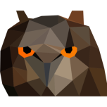 Low Poly Owl Head Favicon 