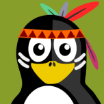 Native American Penguin Favicon 