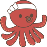 Octopus With Headband Favicon 