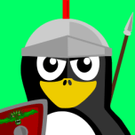 Roman Soldier Penguin Favicon 