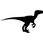 Velociraptor Silhouette Favicon 