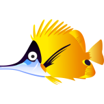 Yellow Cartoon Fish Favicon 