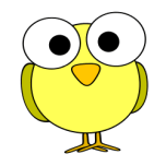 Yellow Googley Eye Bird Favicon 