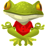 Yoga Frog Red Favicon 