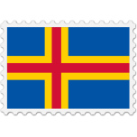 Aland Flag Stamp Favicon 