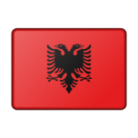 Albania Flag Bevelled Favicon 