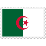 Algeria Flag Stamp Favicon 