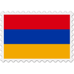 Armenia Flag Stamp Favicon 