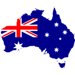 Australia Flag Map Favicon 
