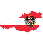 Austria Map Flag With Stroke And Coat Of Arms Favicon 
