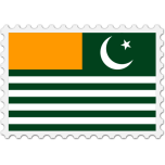 Azad Kashmir Flag Stamp Favicon 