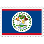 Belize Flag Stamp Favicon 