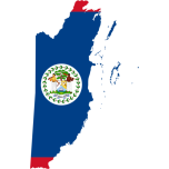 Belize Map Flag Favicon 